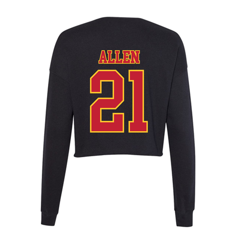 Ferris State - NCAA Football : Timothy Allen - Women's Cropped Crew Fleece-1