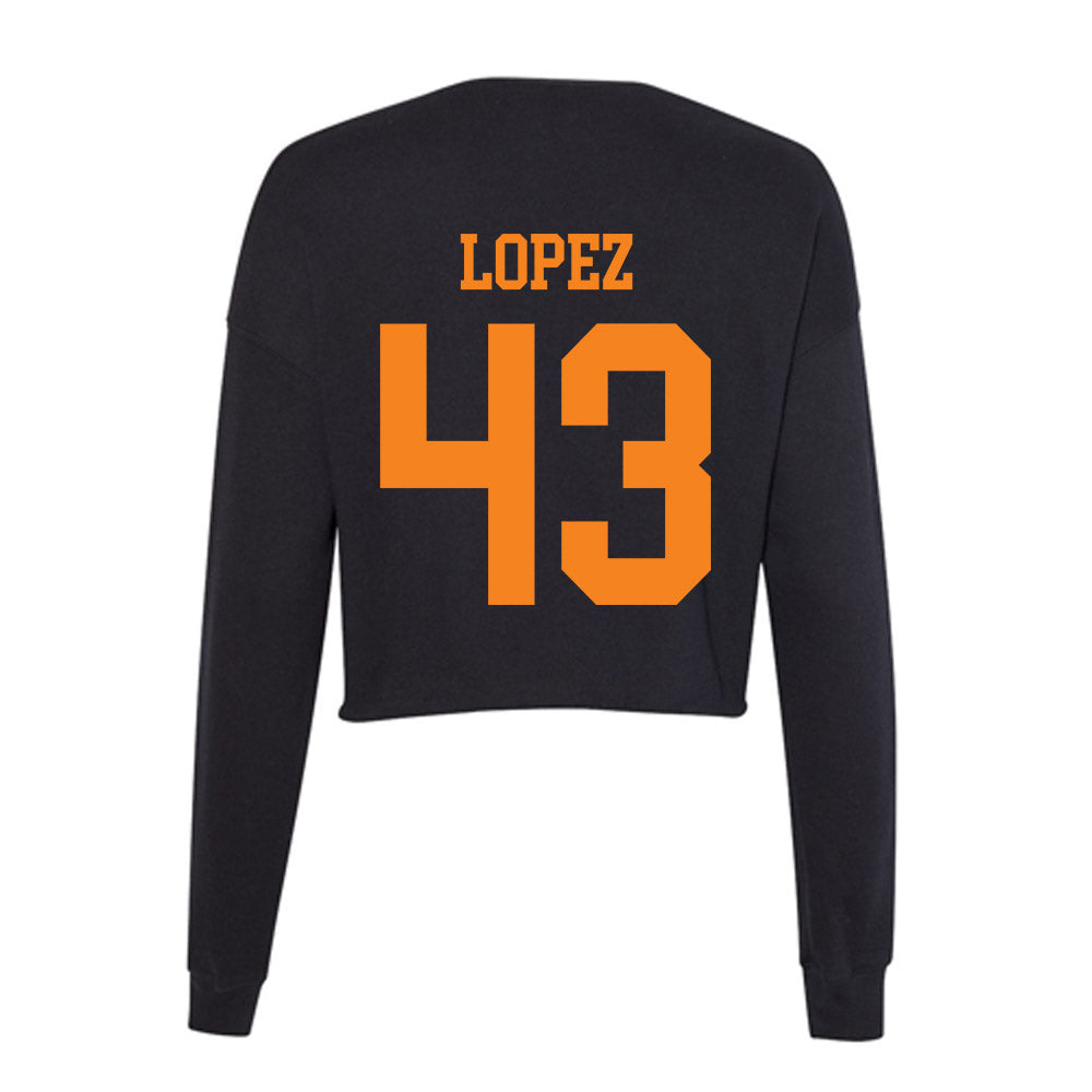 UTEP - NCAA Football : Julian Lopez - Women's Cropped Crew Fleece-1