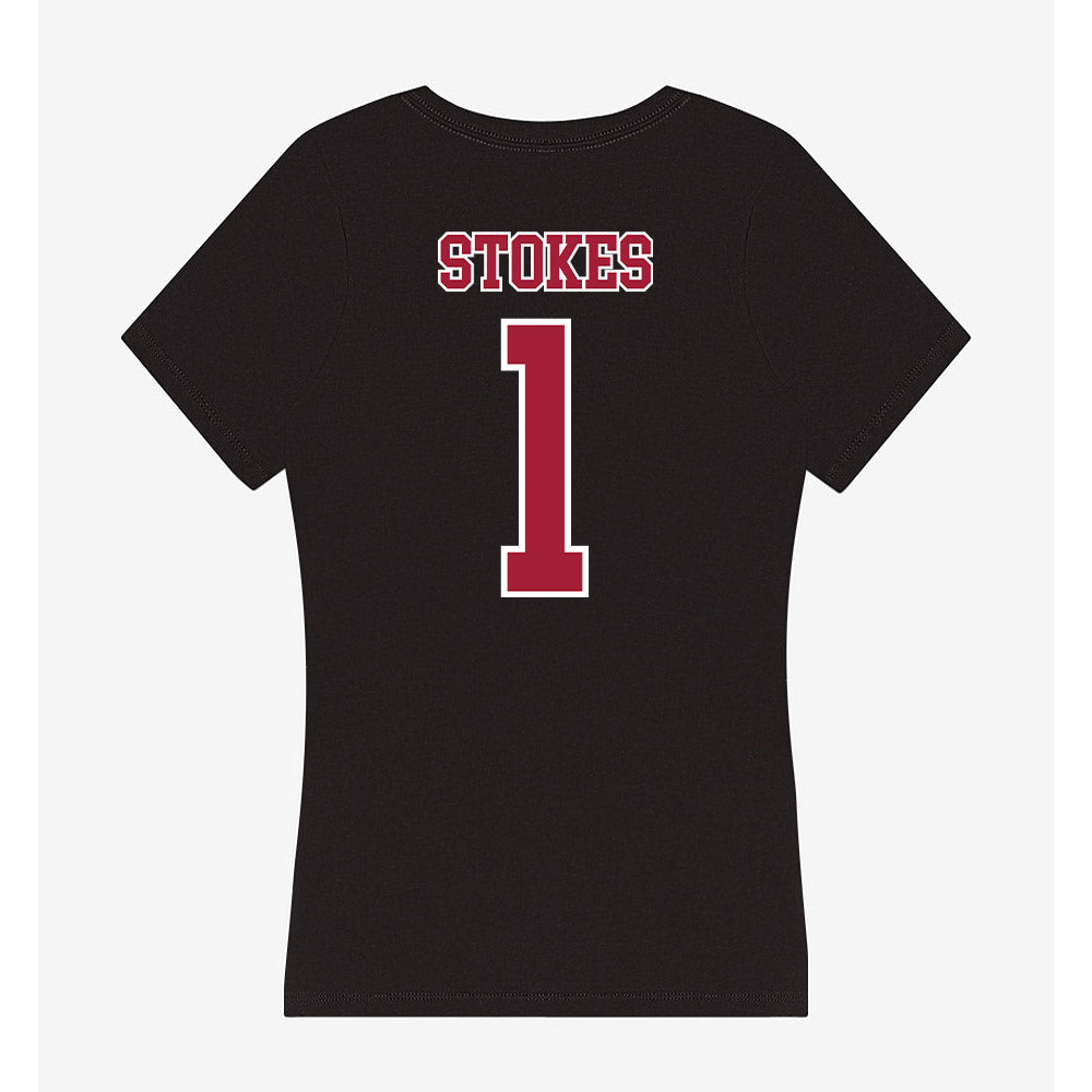 St. Joe's - NCAA Women's Basketball : Rhian Stokes - Women's V-Neck T-Shirt-1