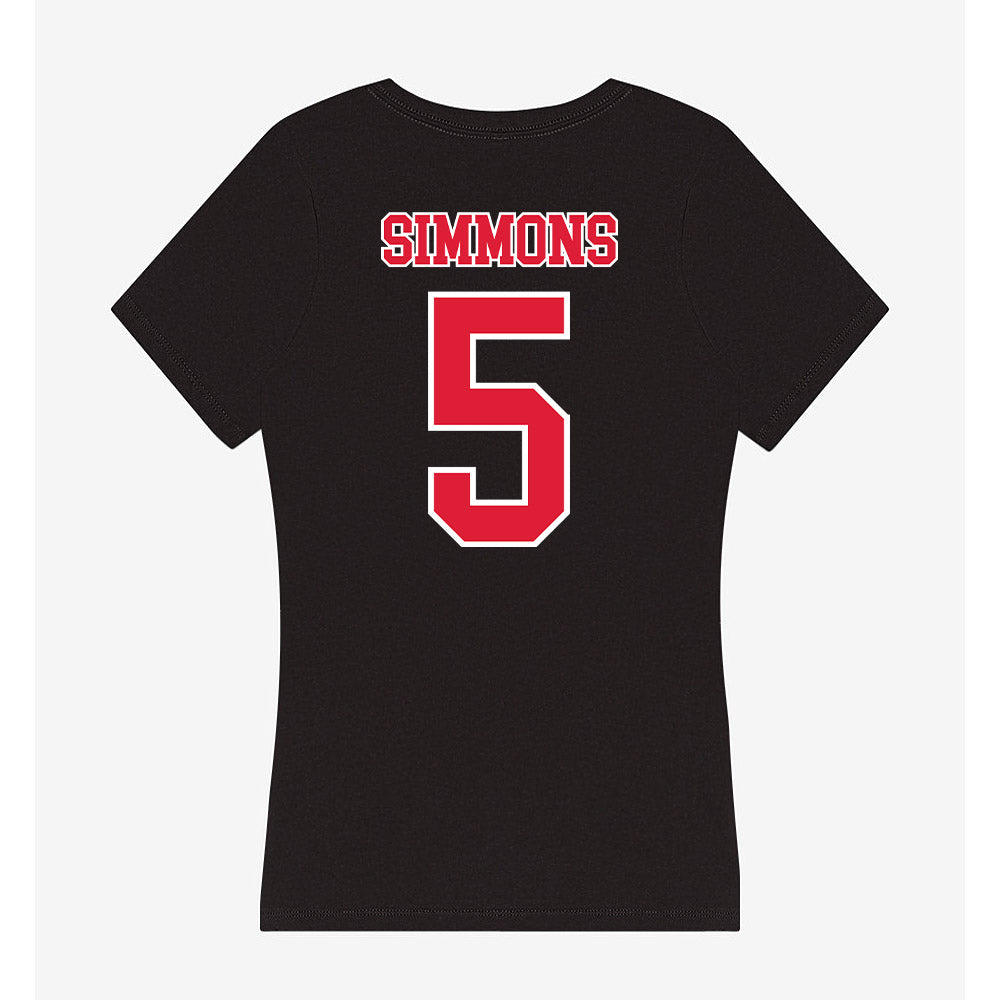 Lamar - NCAA Football : Brit Simmons - Women's V-Neck T-Shirt-1