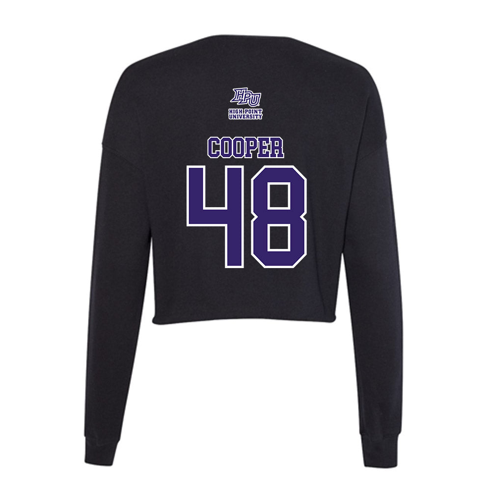 High Point - NCAA Men's Lacrosse : Owen Cooper - Women's Cropped Crew Fleece-1