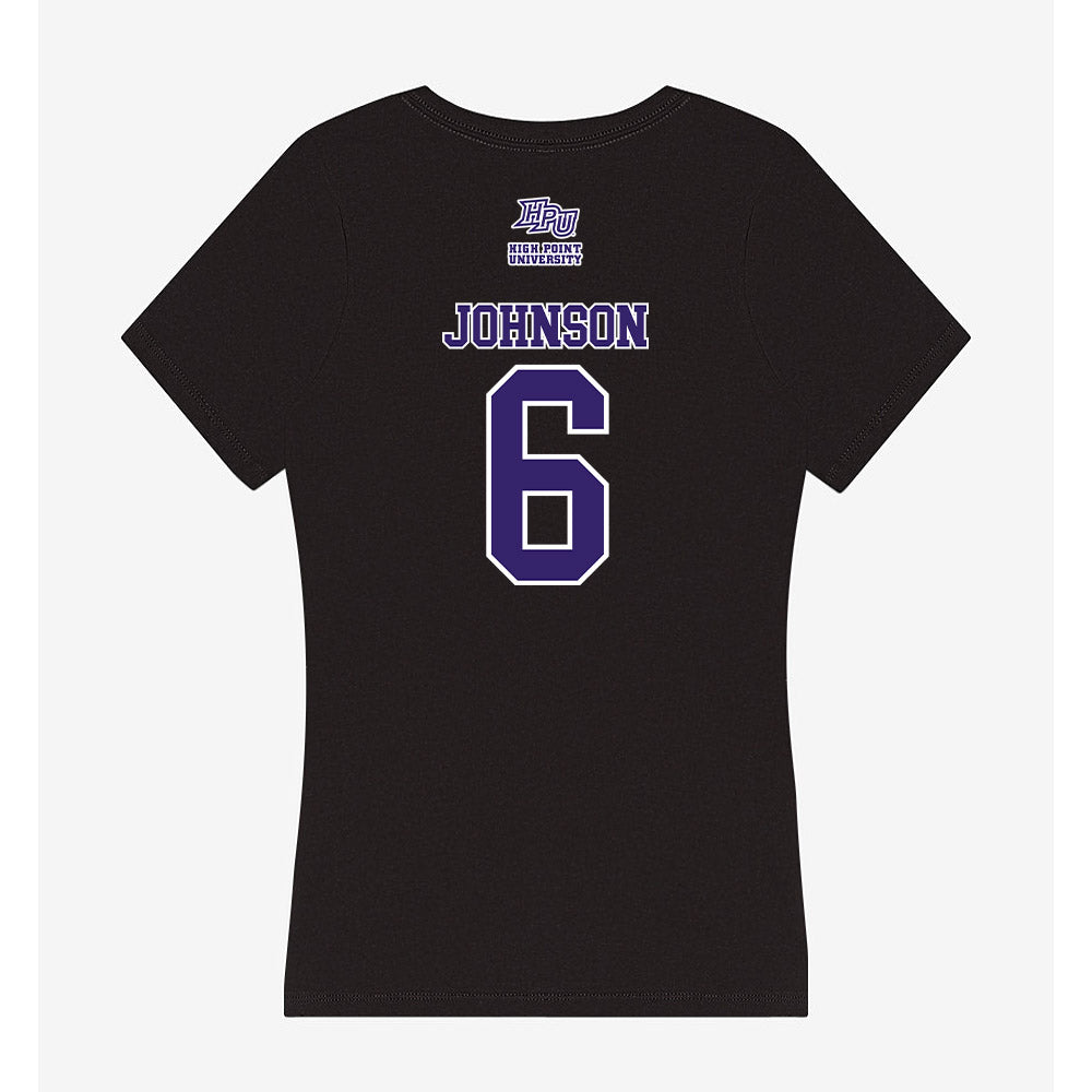 High Point - NCAA Men's Soccer : Koven Johnson - Women's V-Neck T-Shirt-1