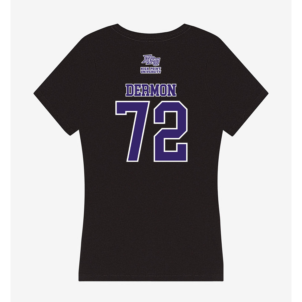 High Point - NCAA Men's Lacrosse : Luke Dermon - Women's V-Neck T-Shirt-1