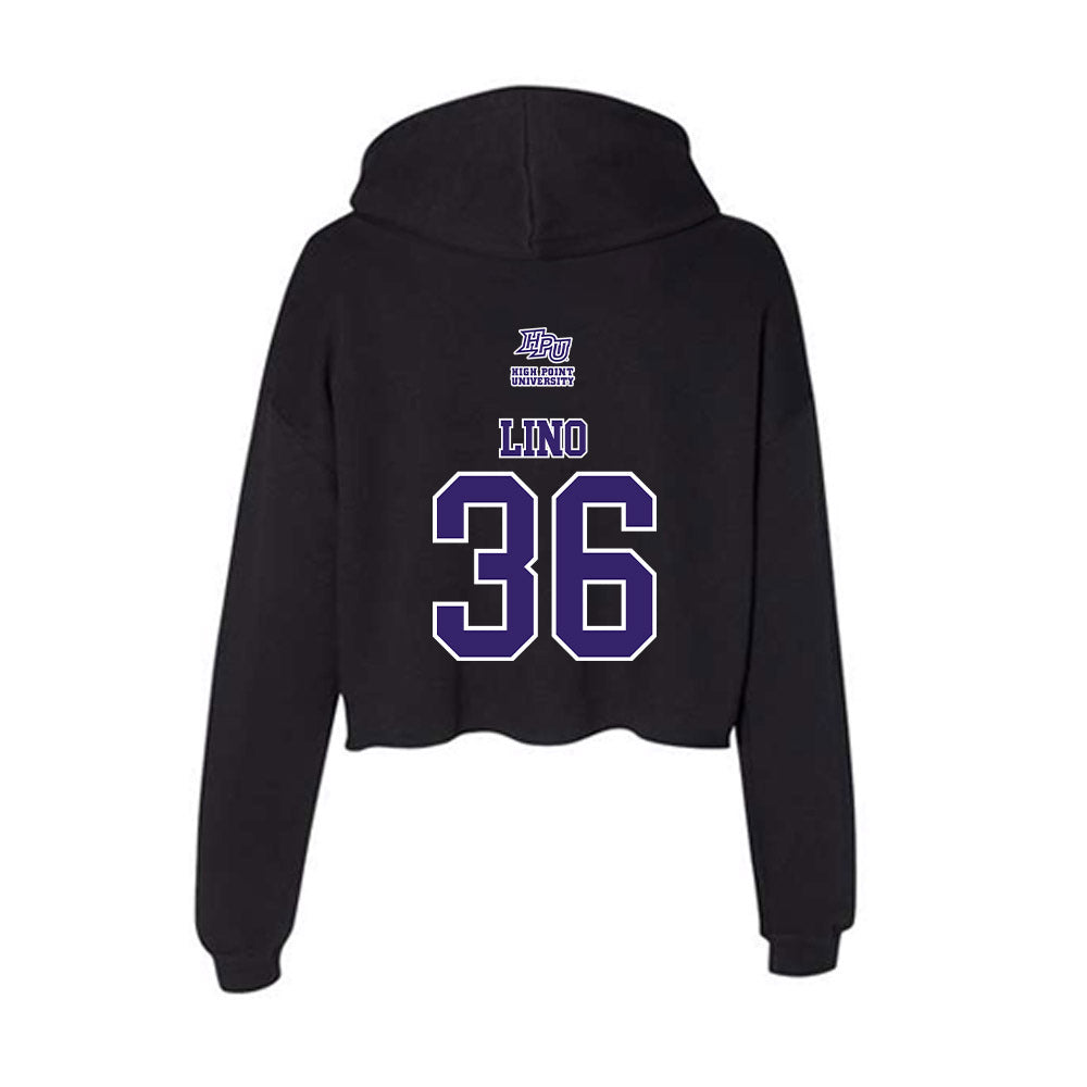 High Point - NCAA Baseball : Anthony Lino - Women's Crop Fleece Hoodie-1