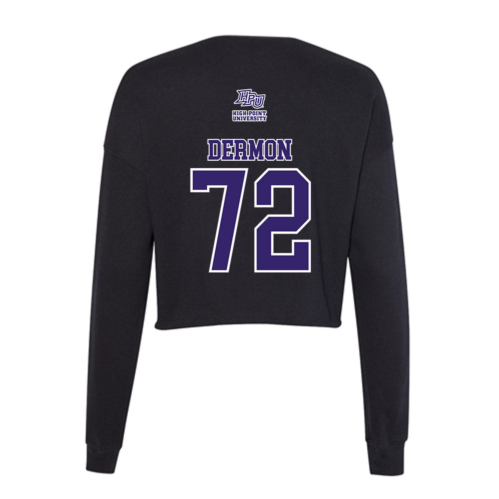High Point - NCAA Men's Lacrosse : Luke Dermon - Women's Cropped Crew Fleece-1