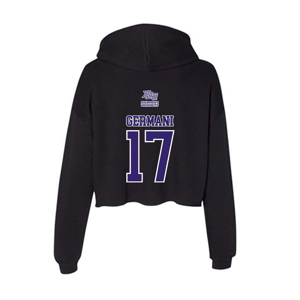 High Point - NCAA Women's Lacrosse : Bella Germani - Women's Crop Fleece Hoodie-1