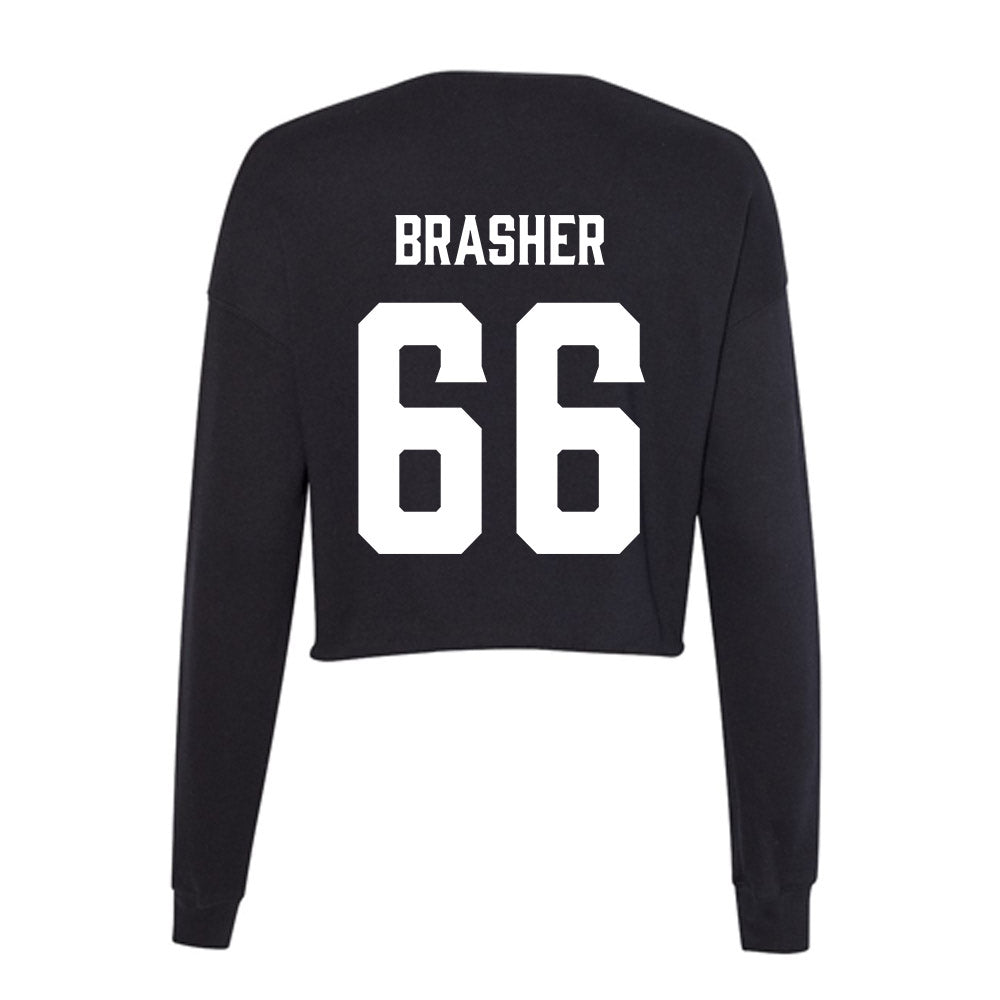 Furman - NCAA Football : Eli Brasher - Women's Cropped Crew Fleece-1