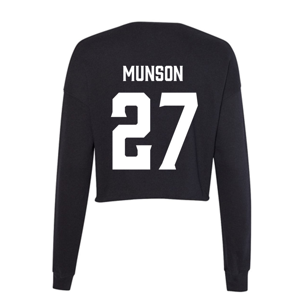 Furman - NCAA Men's Soccer : Luke Munson - Women's Cropped Crew Fleece-1