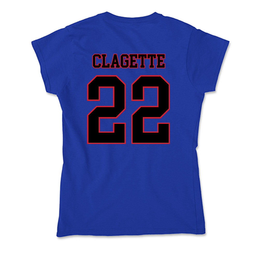 DePaul - NCAA Men's Soccer : Jordan Clagette - Soft Style Women’s T-Shirt-1