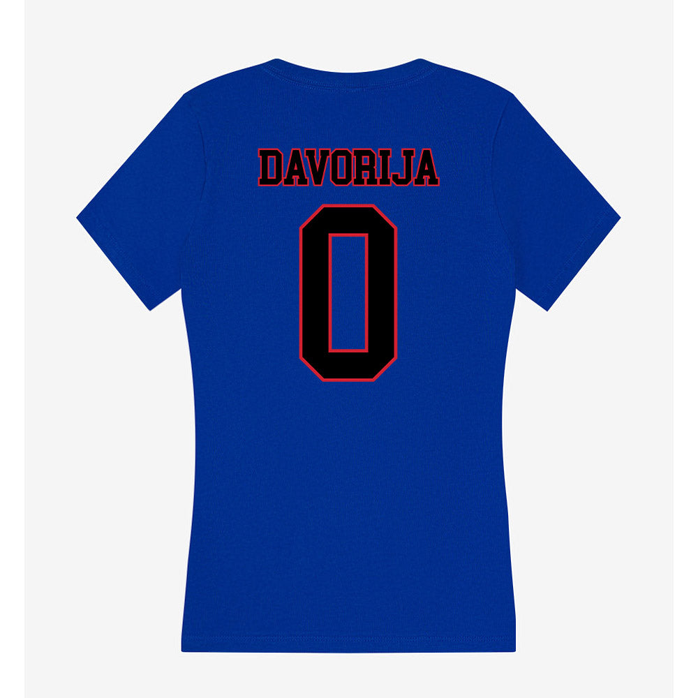 DePaul - NCAA Women's Basketball : Gina Davorija - Women's V-Neck T-Shirt-1
