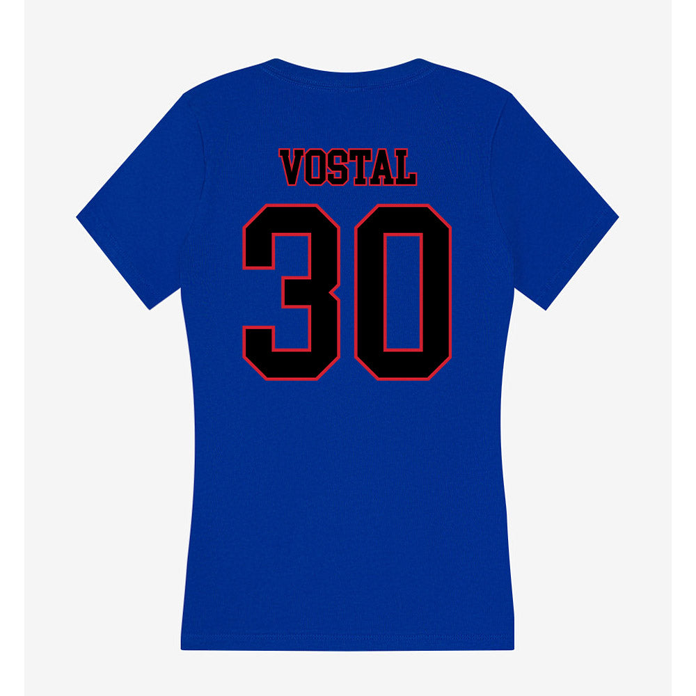 DePaul - NCAA Men's Soccer : Hayden Vostal - Women's V-Neck T-Shirt-1