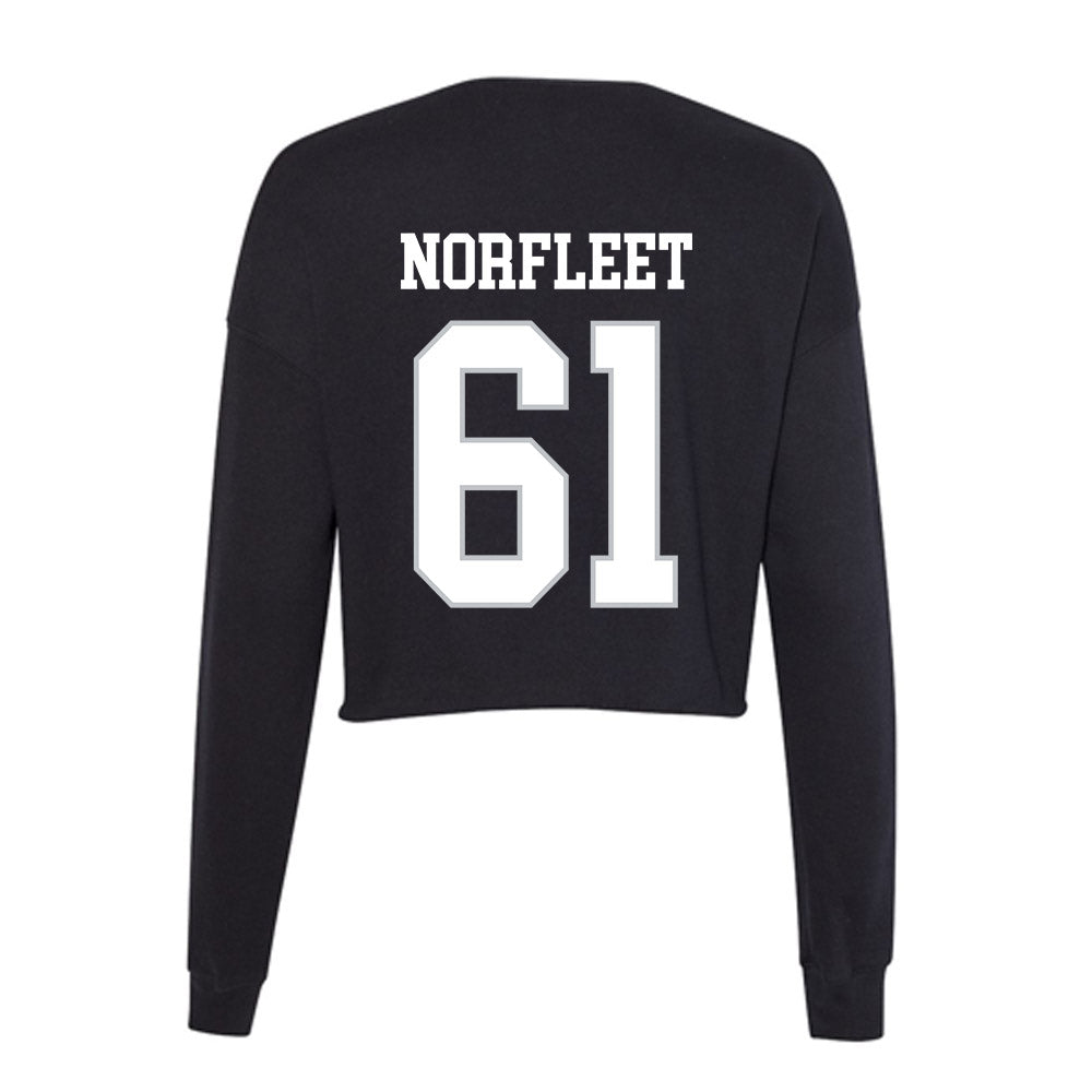 Rice - NCAA Football : Trace Norfleet - Women's Cropped Crew Fleece-1