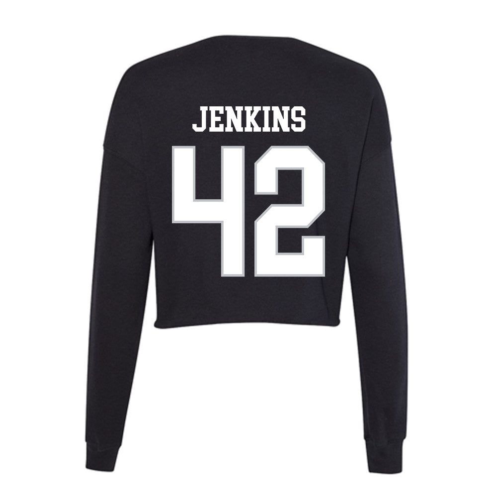 Rice - NCAA Football : DeReyon Jenkins - Women's Cropped Crew Fleece-1