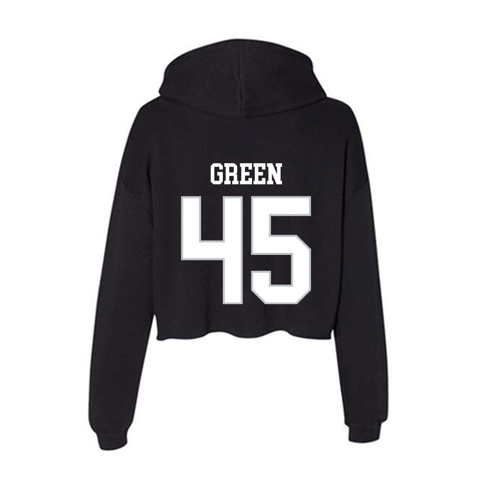Rice - NCAA Football : Demone Green - Women's Crop Fleece Hoodie-1