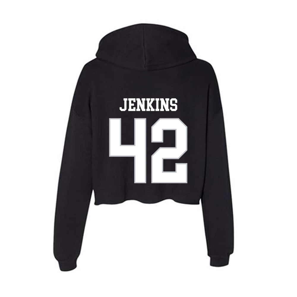 Rice - NCAA Football : DeReyon Jenkins - Women's Crop Fleece Hoodie-1