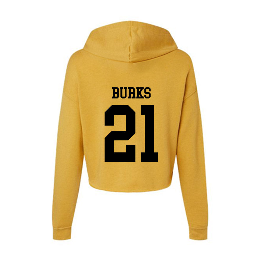 App State - NCAA Football : DJ Burks - Women's Crop Fleece Hoodie-1