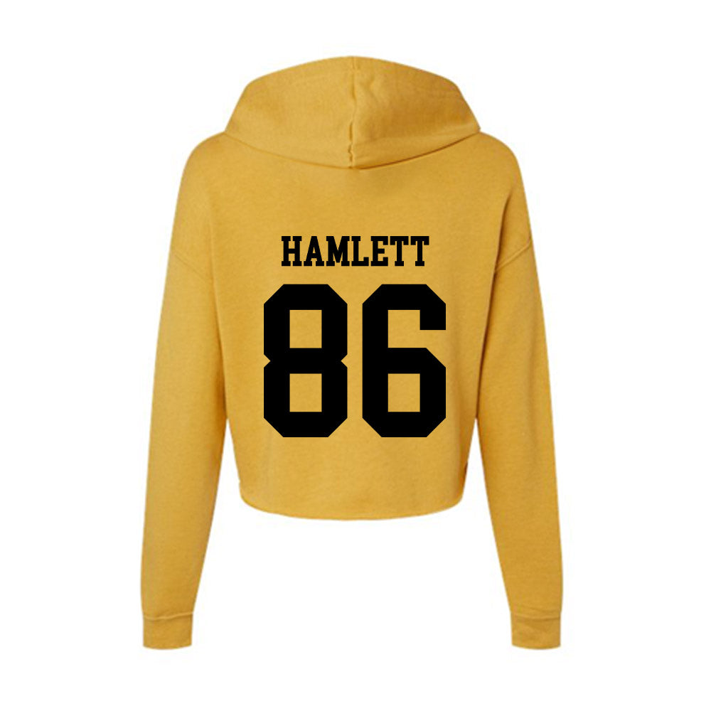 App State - NCAA Football : Kanen Hamlett - Women's Crop Fleece Hoodie-1