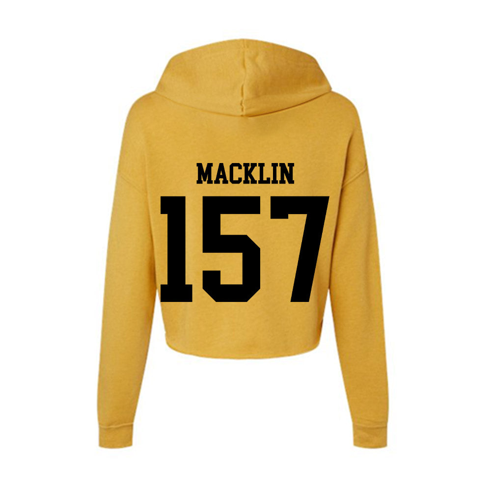 App State - NCAA Wrestling : Desmond Macklin - Women's Crop Fleece Hoodie-1