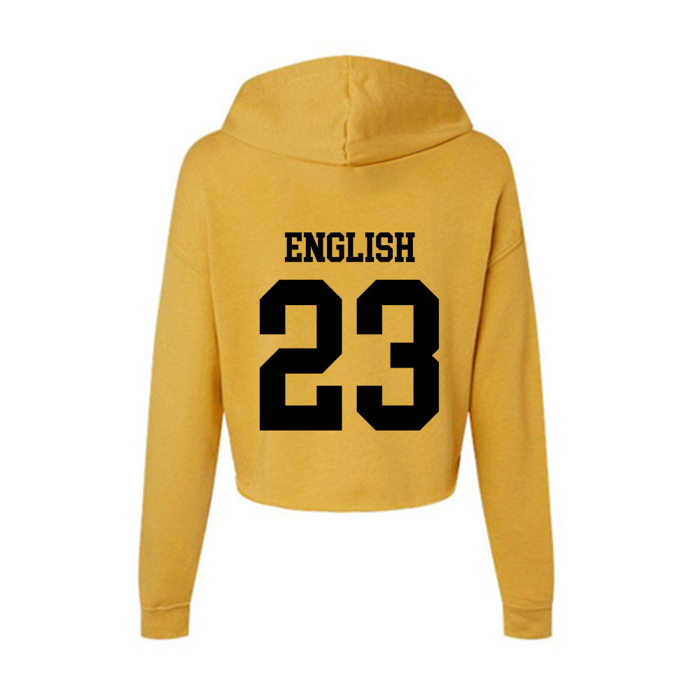 App State - NCAA Softball : Kate English - Women's Crop Fleece Hoodie-1
