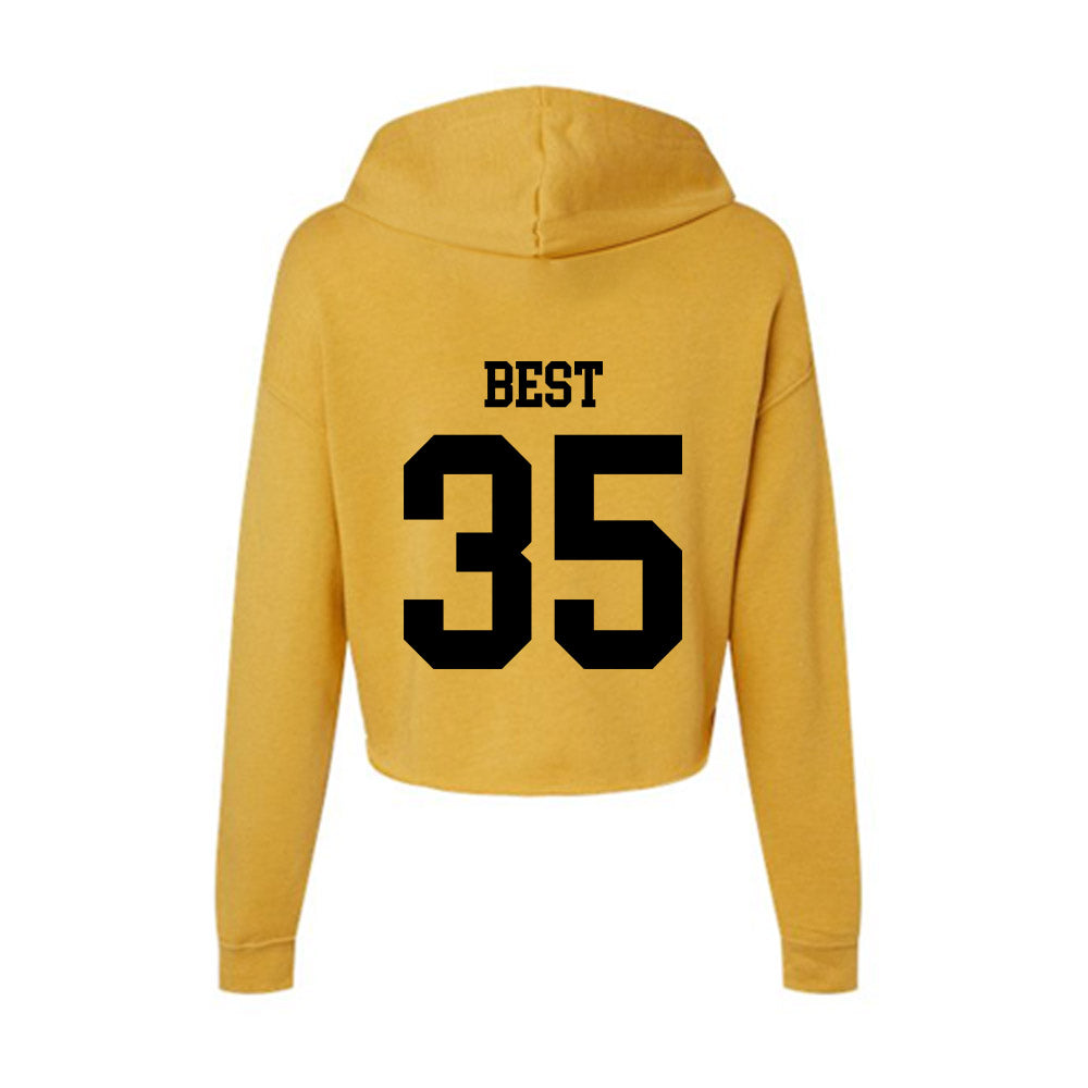 App State - NCAA Baseball : Liam Best - Women's Crop Fleece Hoodie-1