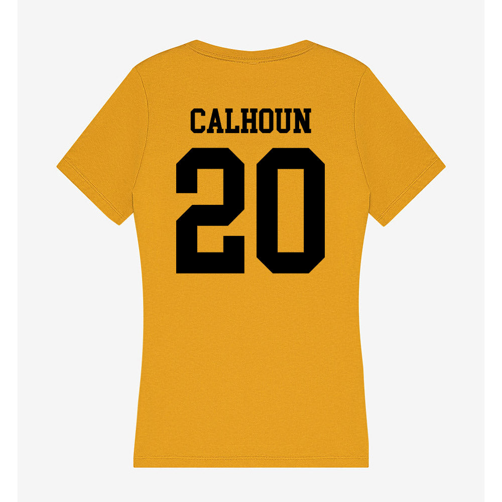App State - NCAA Football : Jaylon Calhoun - Women's V-Neck T-Shirt-1