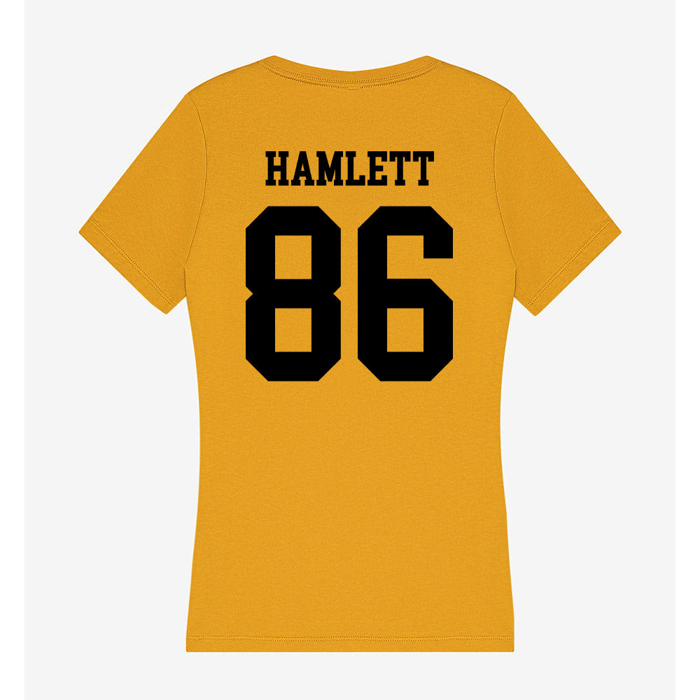 App State - NCAA Football : Kanen Hamlett - Women's V-Neck T-Shirt-1