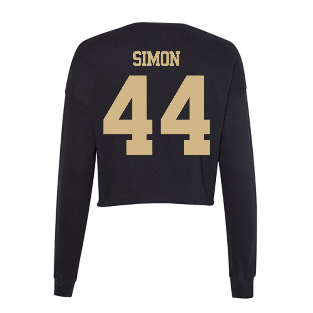 Tulsa - NCAA Football : Henry Simon - Women's Cropped Crew Fleece-1