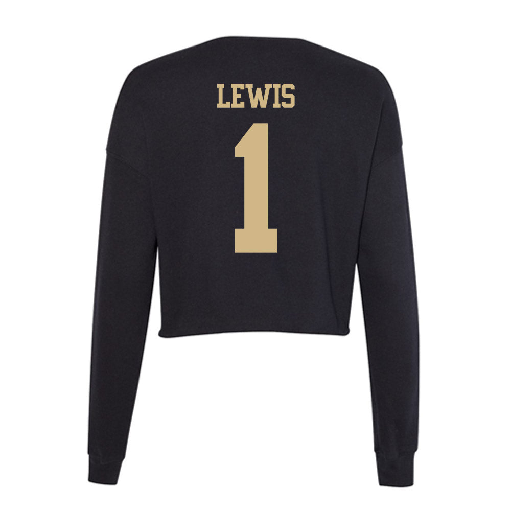 Tulsa - NCAA Football : Champ Lewis - Women's Cropped Crew Fleece-1