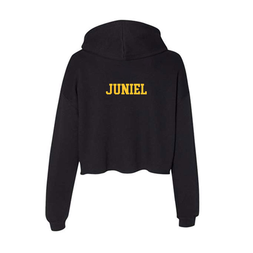 Marquette - NCAA Men's Track & Field : Justin Juniel - Women's Crop Fleece Hoodie-1
