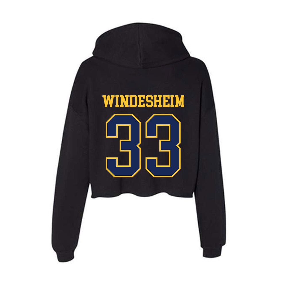 Marquette - NCAA Women's Lacrosse : Gabby Windesheim - Women's Crop Fleece Hoodie-1