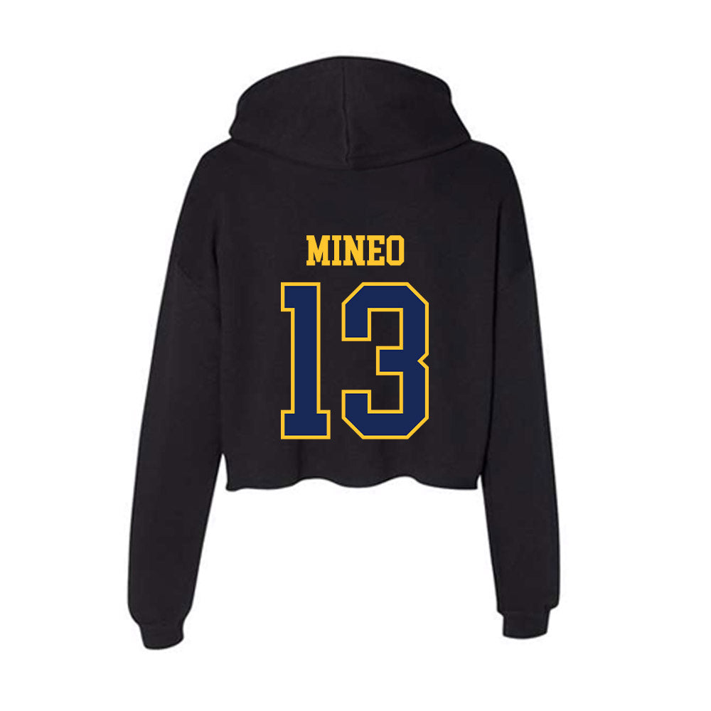 Marquette - NCAA Women's Lacrosse : Lucy Mineo - Women's Crop Fleece Hoodie-1
