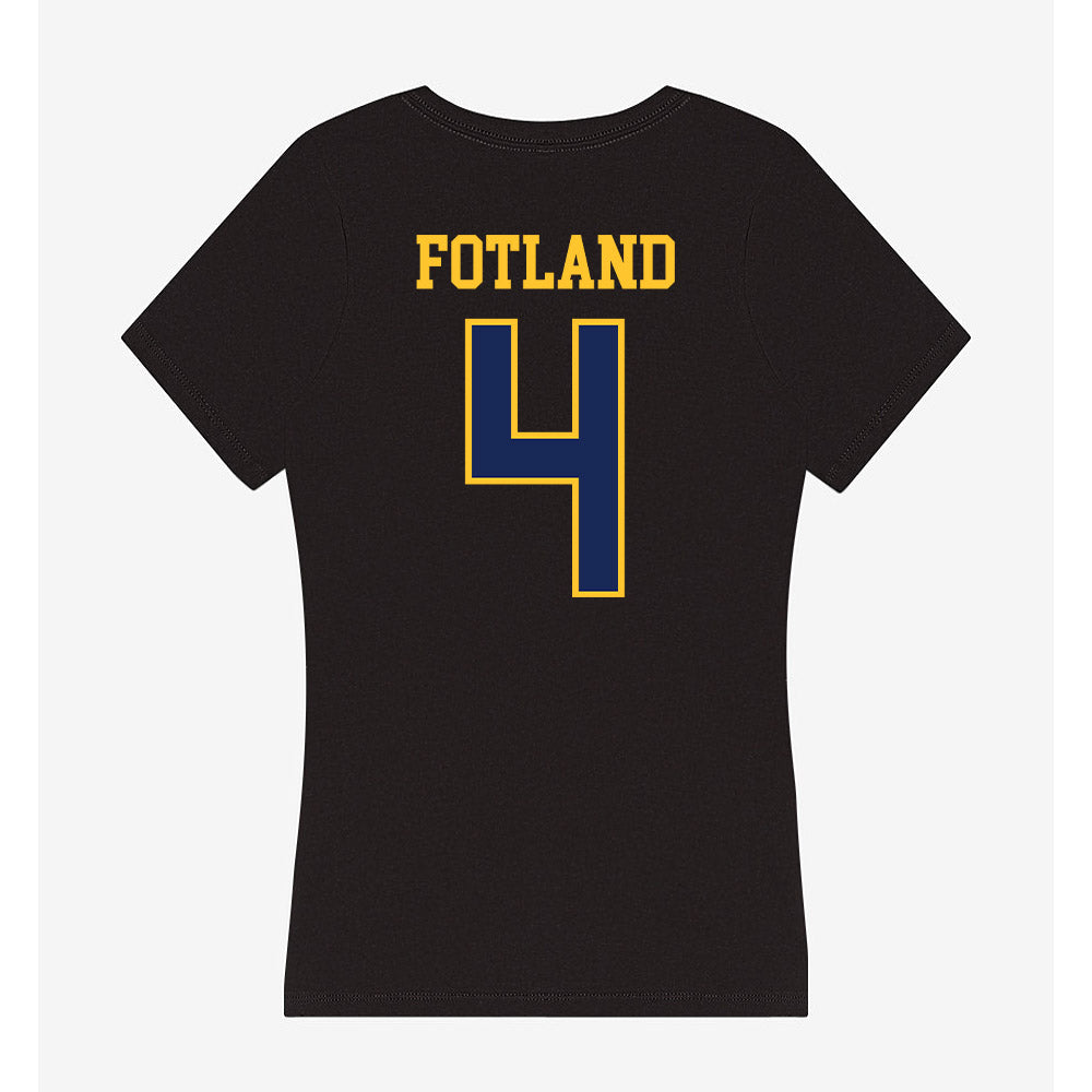 Marquette - NCAA Men's Soccer : Andreas Fotland - Women's V-Neck T-Shirt-1