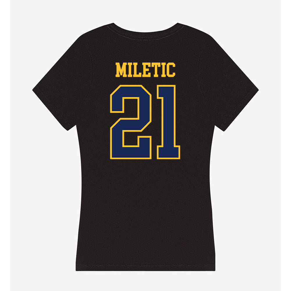 Marquette - NCAA Men's Basketball : Ian Miletic - Women's V-Neck T-Shirt-1