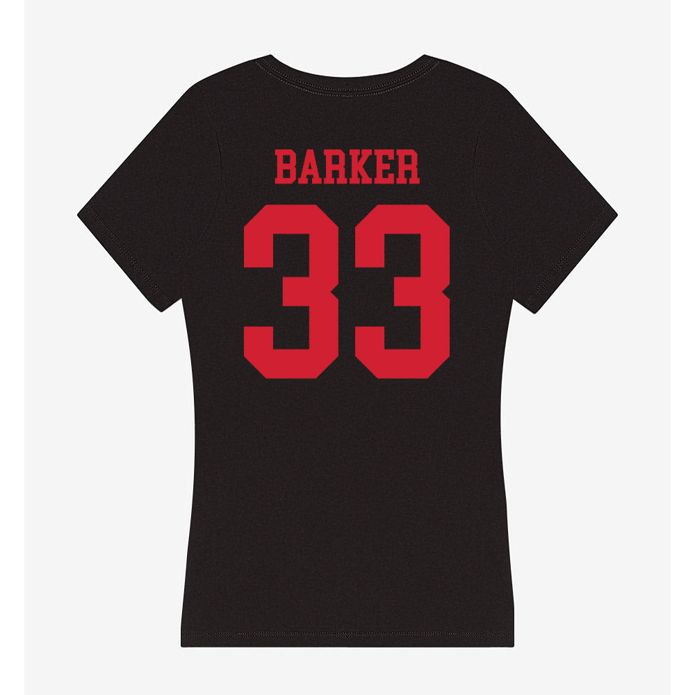 SMU - NCAA Football : Zakye Barker - Women's V-Neck T-Shirt-1