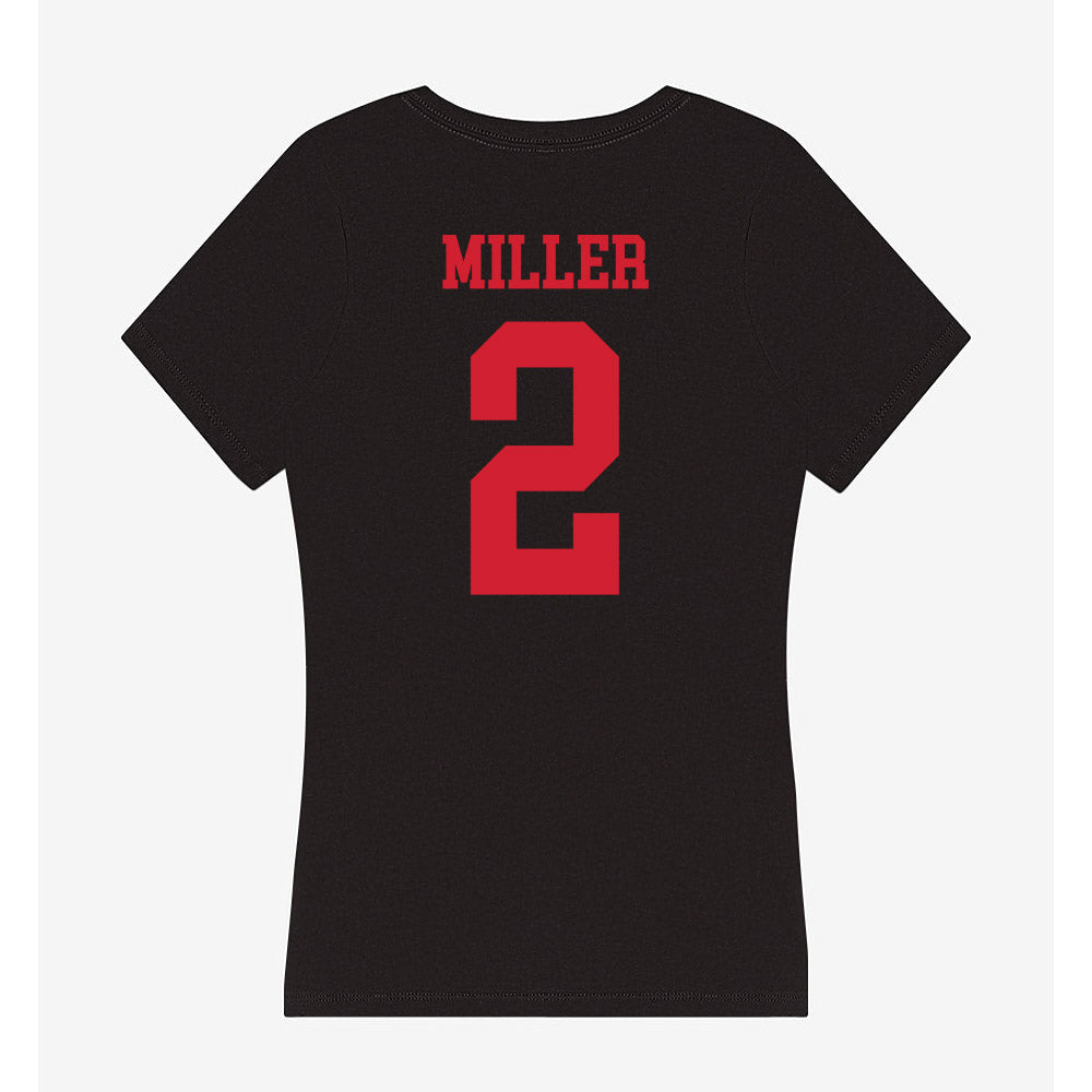 SMU - NCAA Men's Basketball : Boopie Miller - Women's V-Neck T-Shirt-1