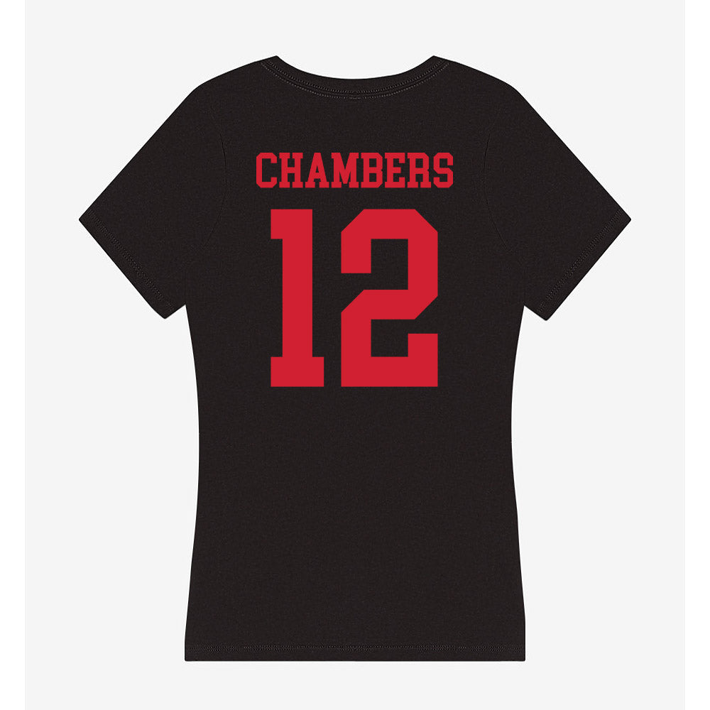 SMU - NCAA Football : Kyron Chambers - Women's V-Neck T-Shirt-1