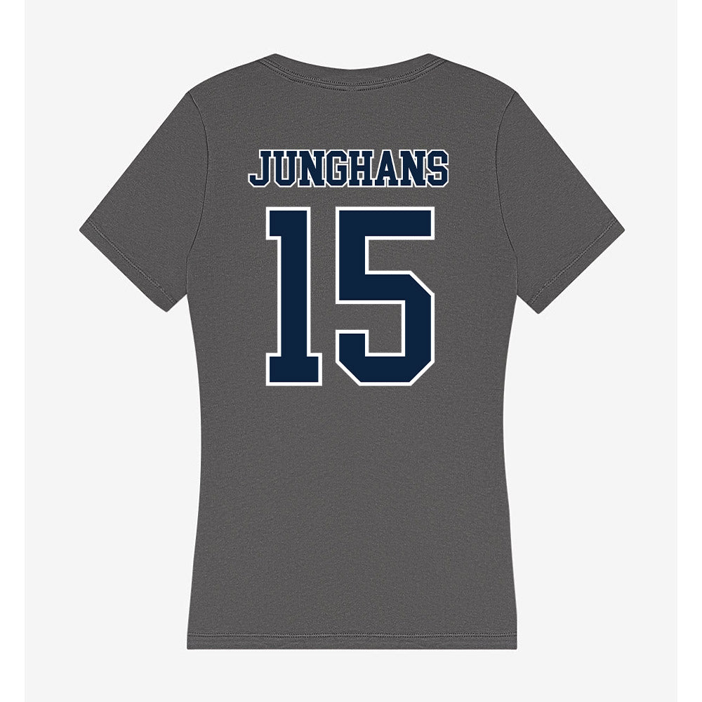 Xavier - NCAA Baseball : Alex Junghans - Women's V-Neck T-Shirt-1