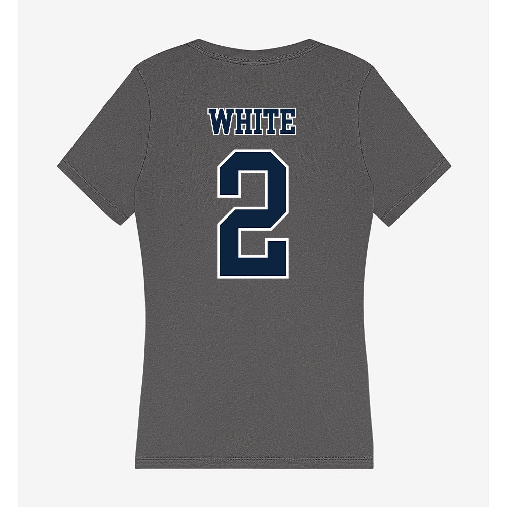 Xavier - NCAA Women's Basketball : Savannah White - Women's V-Neck T-Shirt-1