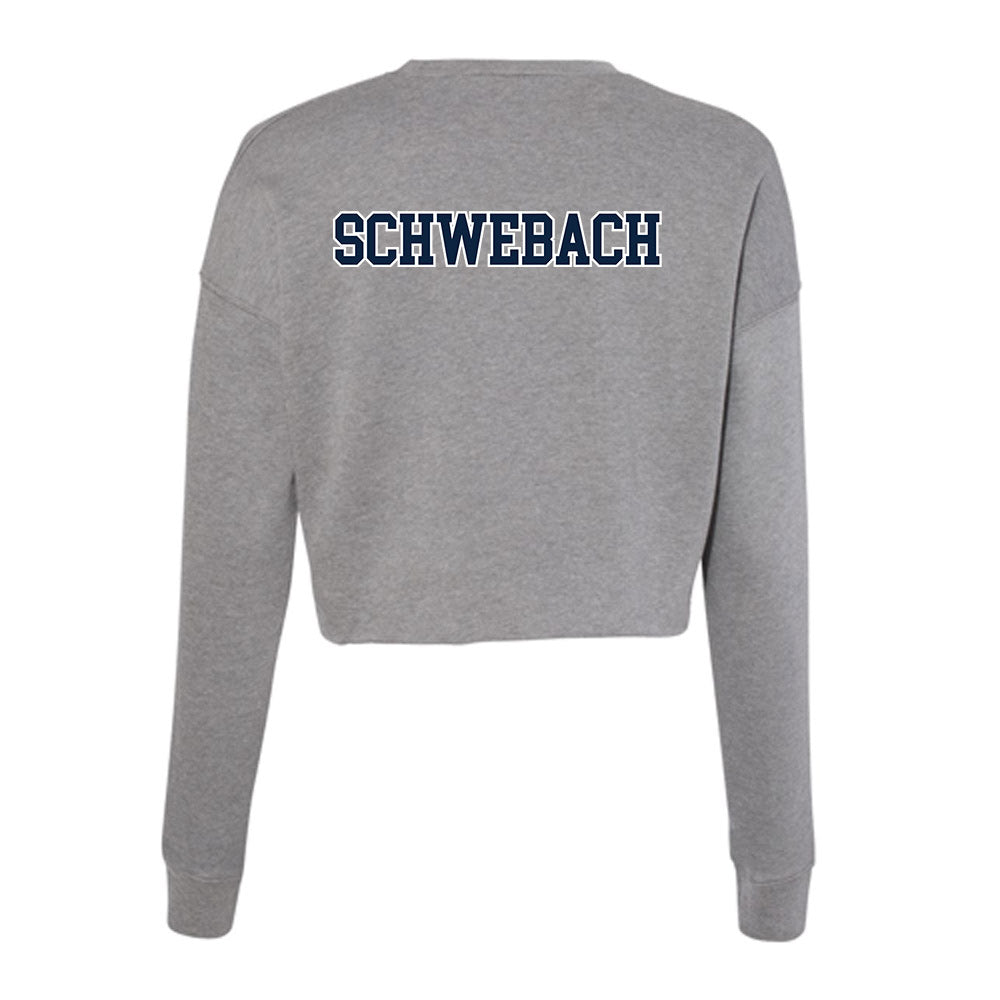 Xavier - NCAA Men's Swimming & Diving : Owen Schwebach - Women's Cropped Crew Fleece-1