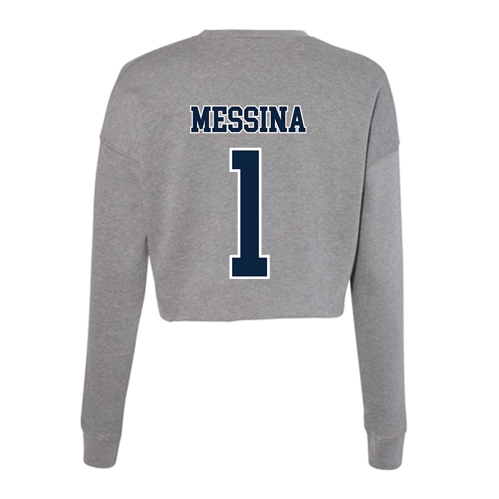 Xavier - NCAA Men's Basketball : Malik Messina - Women's Cropped Crew Fleece-1