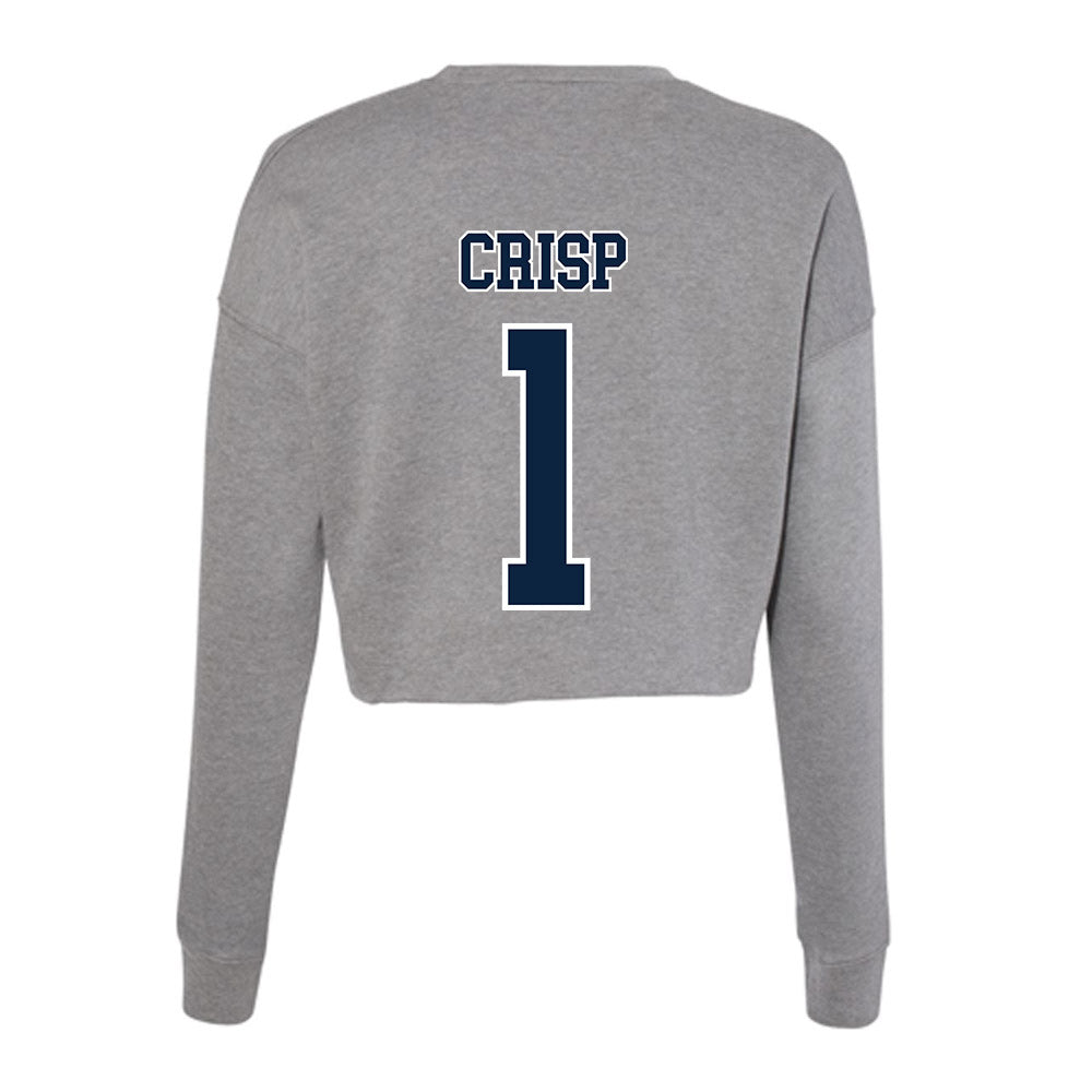 Xavier - NCAA Baseball : JD Crisp - Women's Cropped Crew Fleece-1