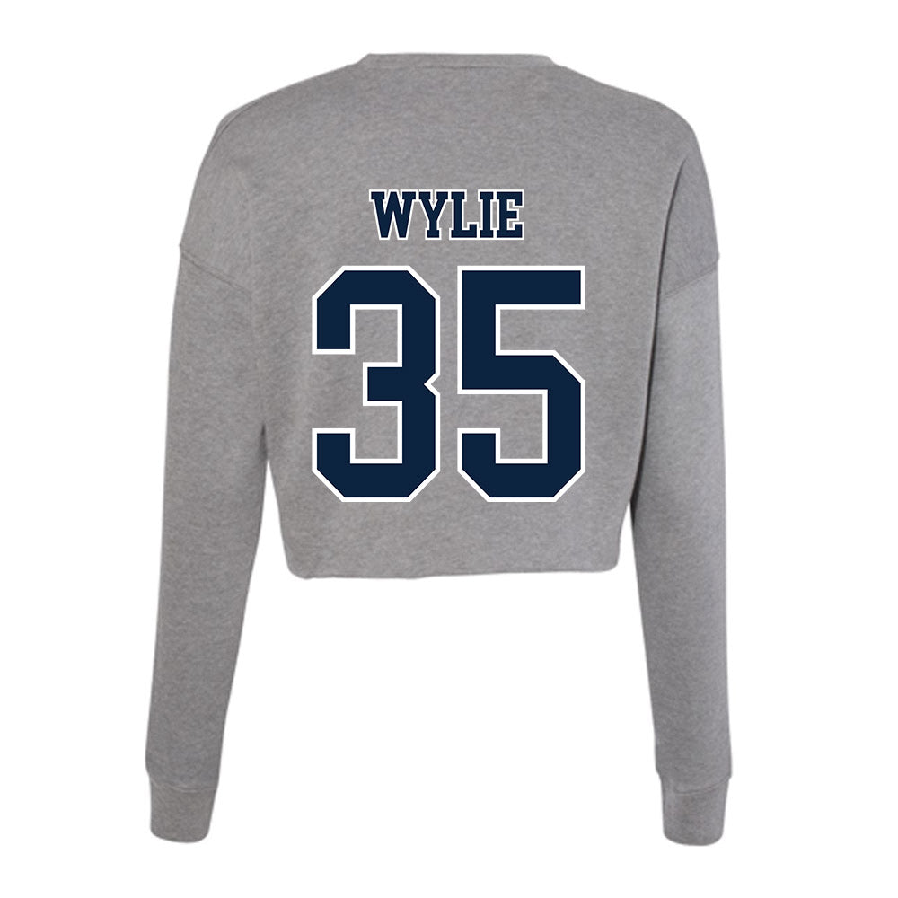 Xavier - NCAA Baseball : Jon Wylie - Women's Cropped Crew Fleece-1