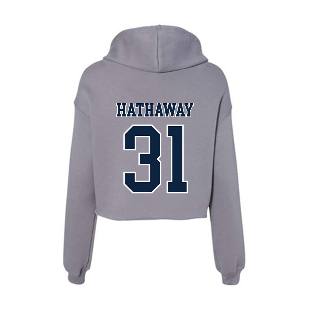 Xavier - NCAA Women's Lacrosse : Genevieve Hathaway - Women's Crop Fleece Hoodie-1