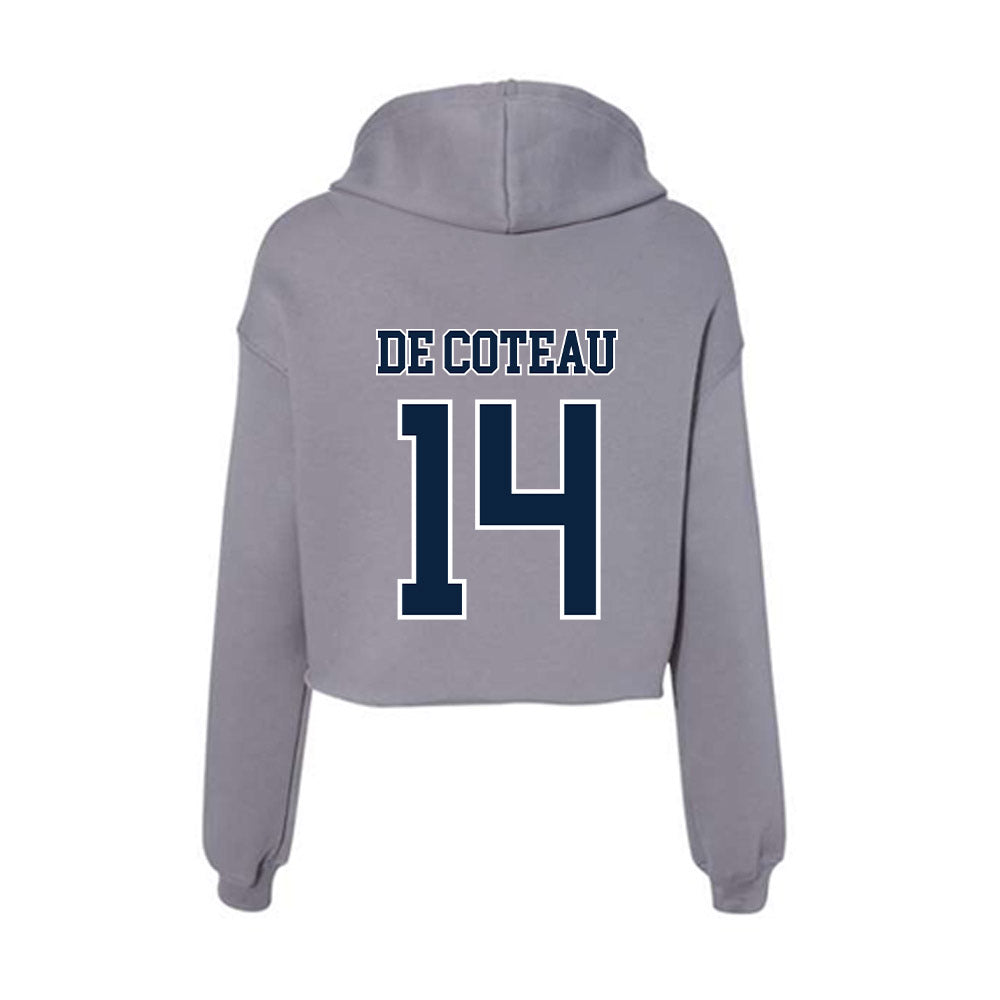 Xavier - NCAA Men's Soccer : Jabari De coteau - Women's Crop Fleece Hoodie-1
