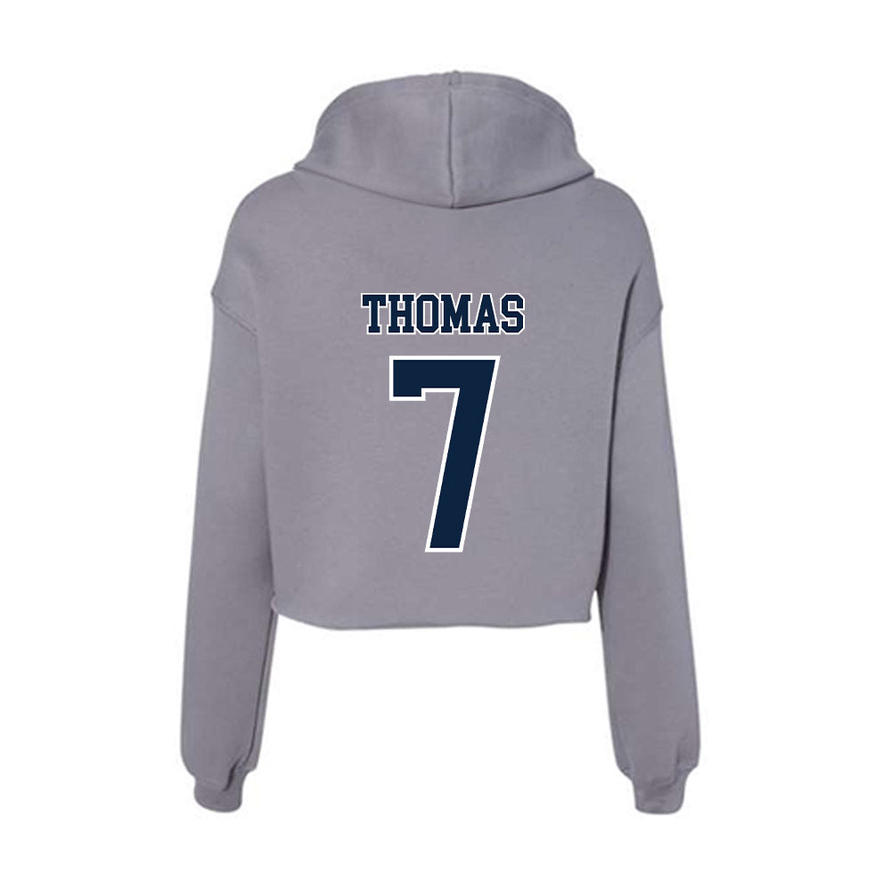 Xavier - NCAA Baseball : Tanner Thomas - Women's Crop Fleece Hoodie-1