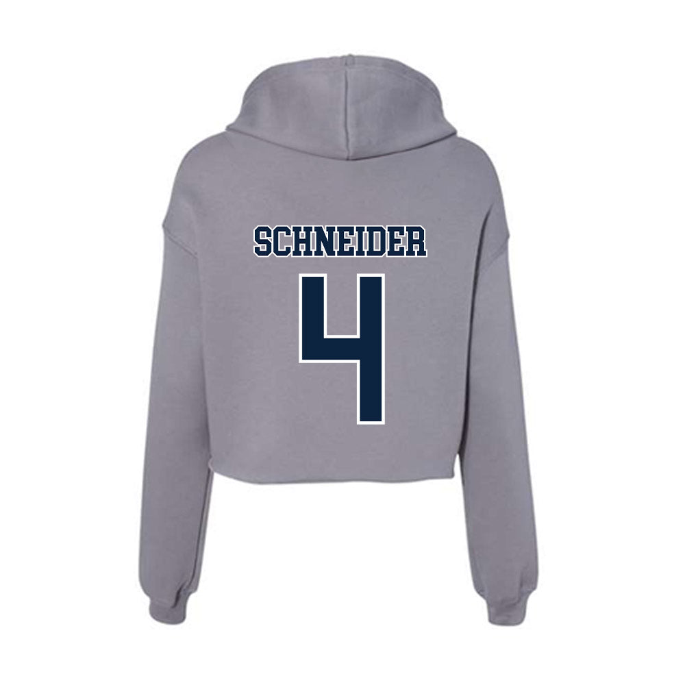 Xavier - NCAA Women's Lacrosse : Paige Schneider - Women's Crop Fleece Hoodie-1