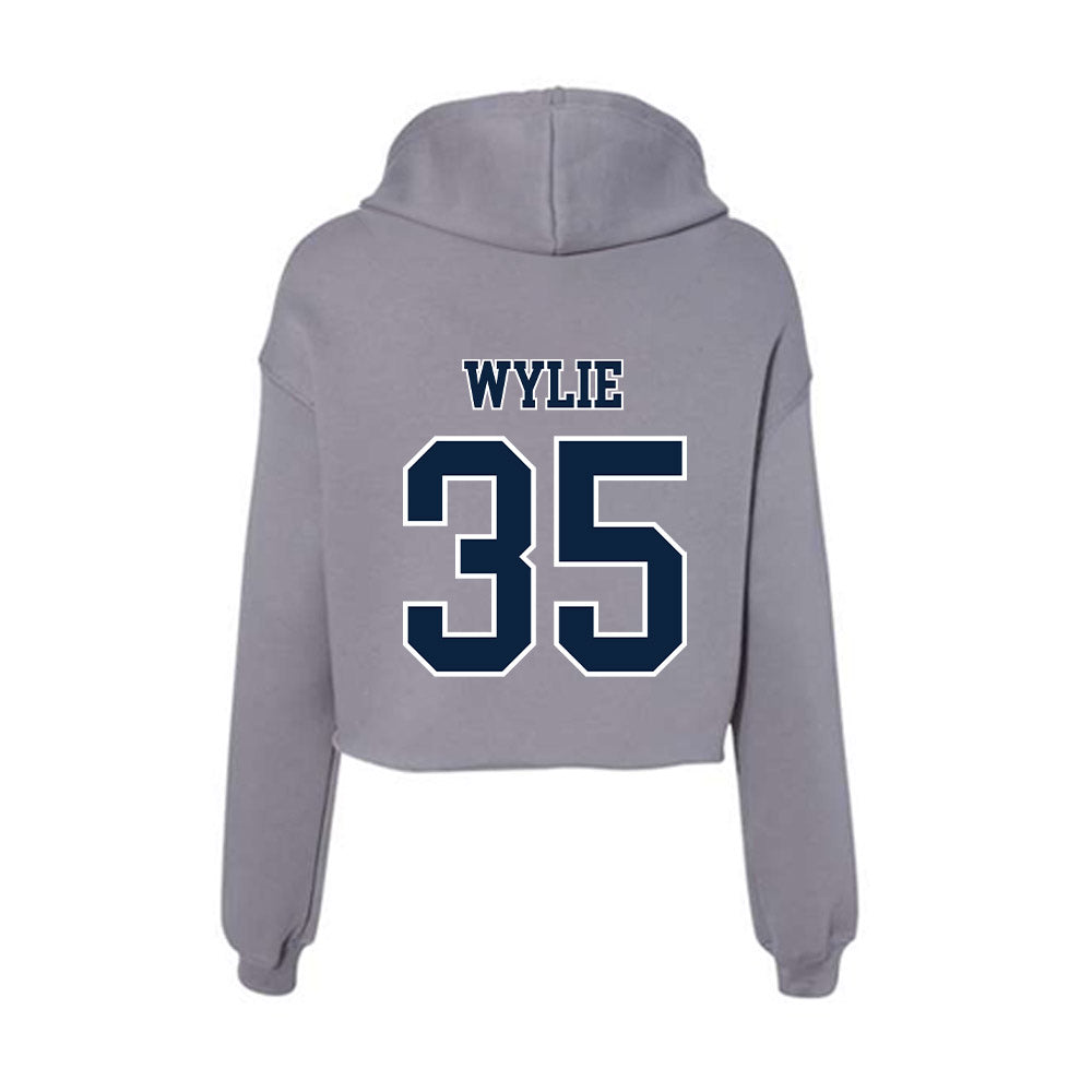 Xavier - NCAA Baseball : Jon Wylie - Women's Crop Fleece Hoodie-1