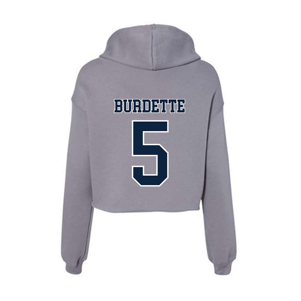 Xavier - NCAA Baseball : Clay Burdette - Women's Crop Fleece Hoodie-1