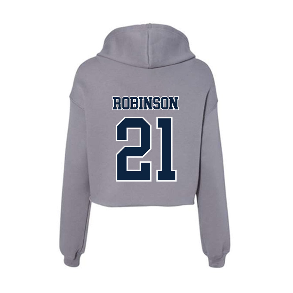 Xavier - NCAA Men's Basketball : Anthony Robinson - Women's Crop Fleece Hoodie-1