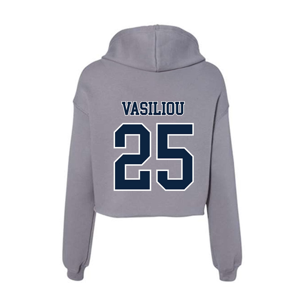 Xavier - NCAA Baseball : Evan Vasiliou - Women's Crop Fleece Hoodie-1